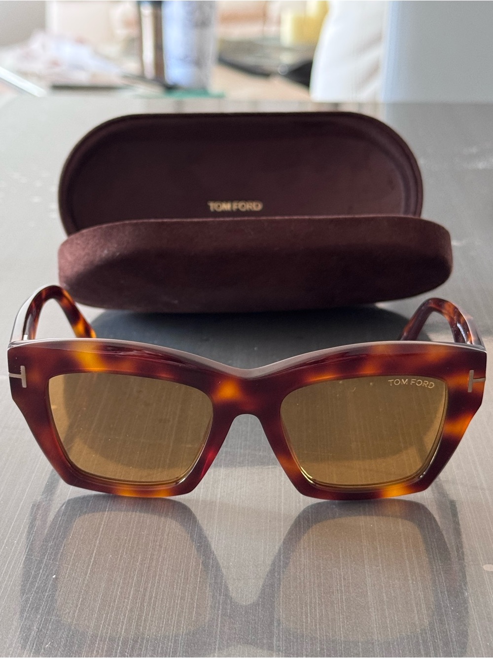 Tom Ford Tortoiseshell Sunglasses Luna 1191 53E